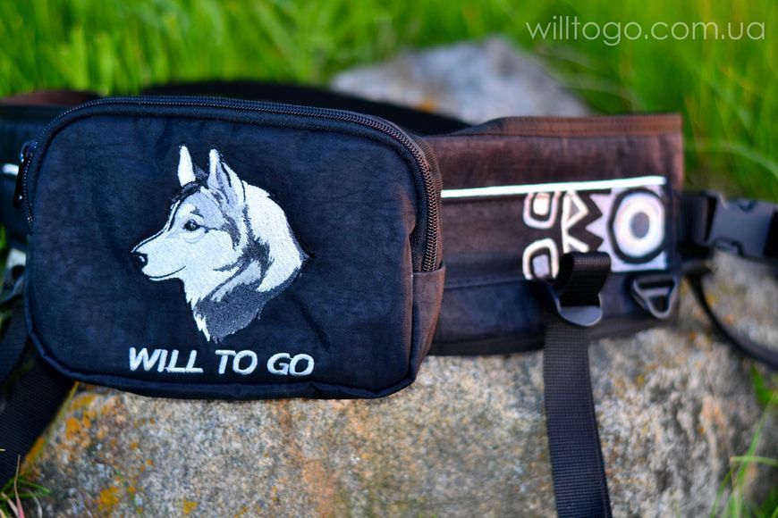 Canicross Belt with Pocket | GRAY HUSKY | Hands-Free for Running, Skijoring and Dog Trekking | WILL TO GO