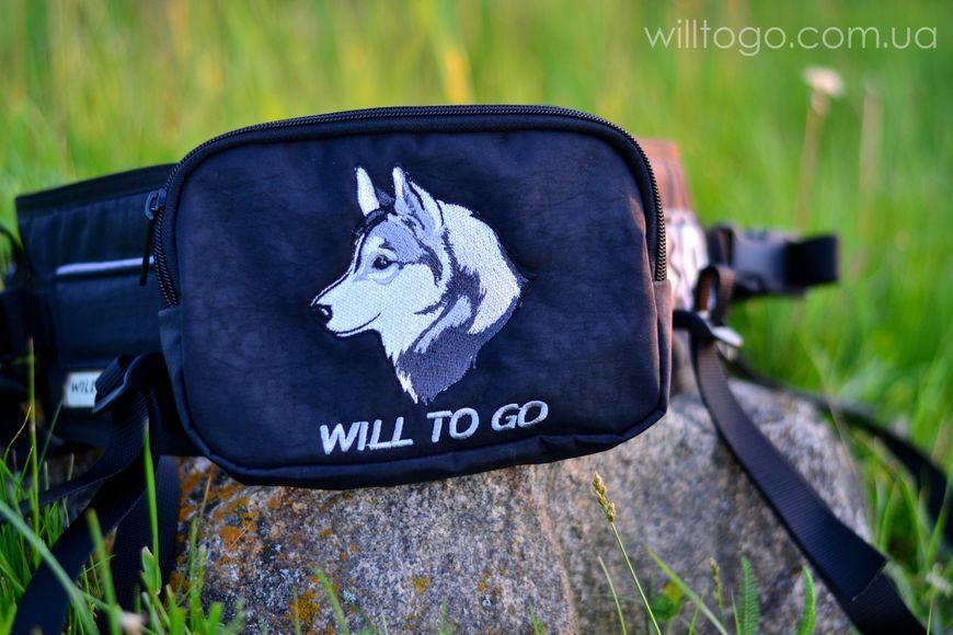 Canicross Belt with Pocket | GRAY HUSKY | Hands-Free for Running, Skijoring and Dog Trekking | WILL TO GO